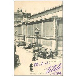 carte postale ancienne 34 BEZIERS. Les Halles 1904