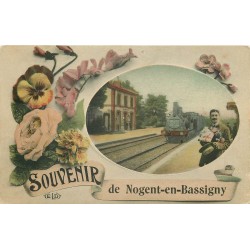 52 NOGENT-EN-BASSIGNY. Train entrant en Gare 1909