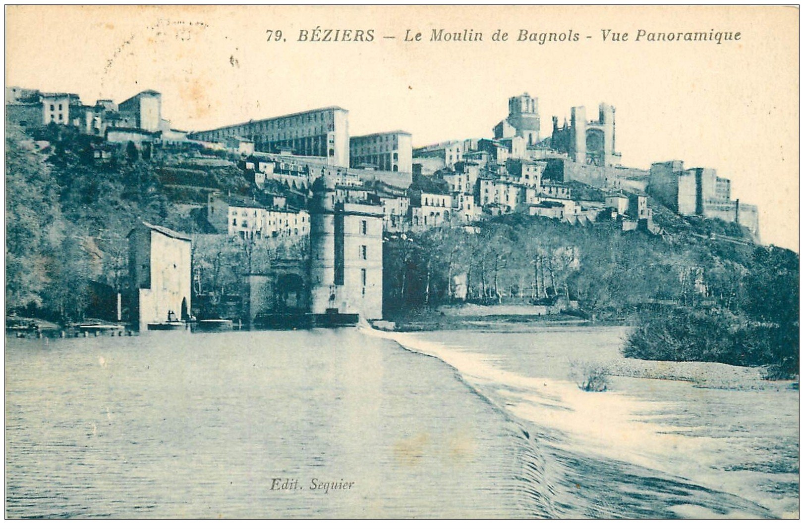carte postale ancienne 34 BEZIERS. Moulin Bagnols 1937
