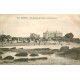 3 x cpa 29 ROSCOFF. Plage de Rock-Kroum Rockroum 1900 et Institut Marin Pointe du Cap