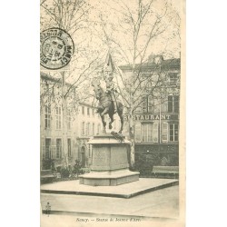 3 x cpa 54 NANCY vers 1900. Statue Jeanne d'Arc, Place Carrière et Arc de Triomphe
