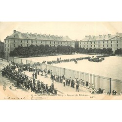 3 x cpa 54 NANCY vers 1900. Régiment Caserne Thiry, Hôtel de Ville et Fontaine Alliance