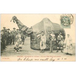 34 BEZIERS. Promenade du Chameau Jour de Fête. Timbre Taxe 1906