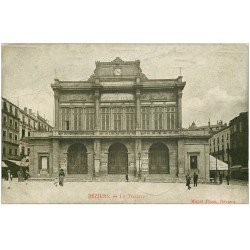carte postale ancienne 34 BEZIERS. Théâtre 1917