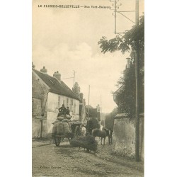 60 PLESSIS-BELLEVILLE. Attelage de grains rue Vert-Buisson