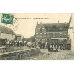 60 LAGNY-LE-SEC. Ferme des Corbies avec Boeufs et Chevaux 1908