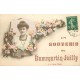 77 DAMMARTIN-JUILLY. Souvenir avec Femme et Fleurs 1908