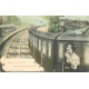 Carte montage Gare Train Locomotive Voyageuse. Je pars de BAUGE (49)