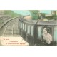 Carte montage Gare Train Locomotive Voyageuse. Je pars de (23) AUBUSSON 1909