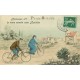 60 PLESSIS-BELLEVILLE. Arrivant en bicyclettes je vous envoie mes Amitiés vers 1909