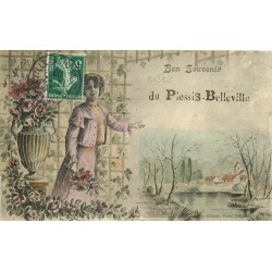 60 PLESSIS-BELLEVILLE. Bon Souvenir 1909