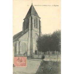 60 SILLY-LE-LONG. L'Eglise avec de nombreux enfants 1905