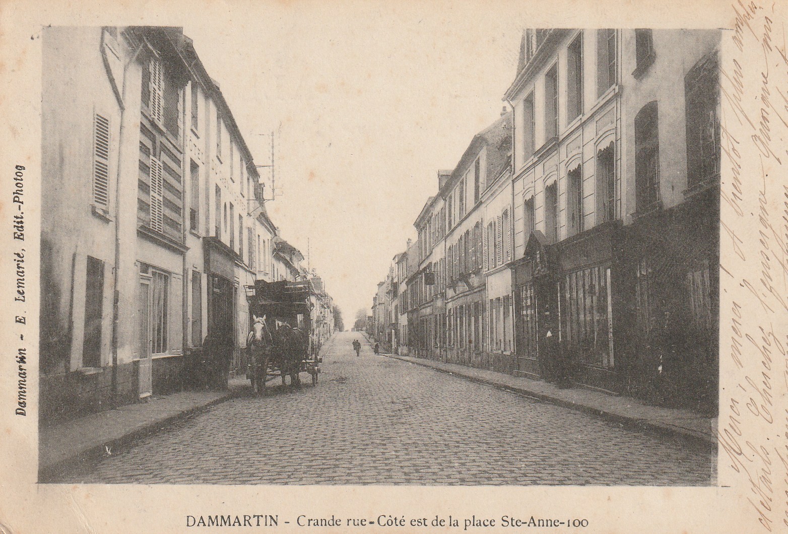 77 DAMMARTIN-EN-GOËLE. Attelage de livraisons sur Grande Rue 1903