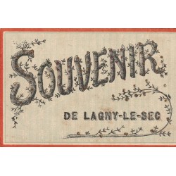 60 LAGNY-LE-SEC. Souvenir avec véritables paillettes collées 1907