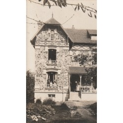 77 DAMMARTIN-EN-GOËLE. Superbe et rare photo cpa d'une demeure en pierre meulière MICHELET 1914