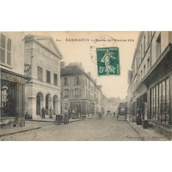 77 DAMMARTIN-EN-GOËLE. Quartier Hôtel de Ville et buvette 1909