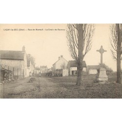 60 LAGNY-LE-SEC. La Croix de Rouvre rue de Mareuil 1918