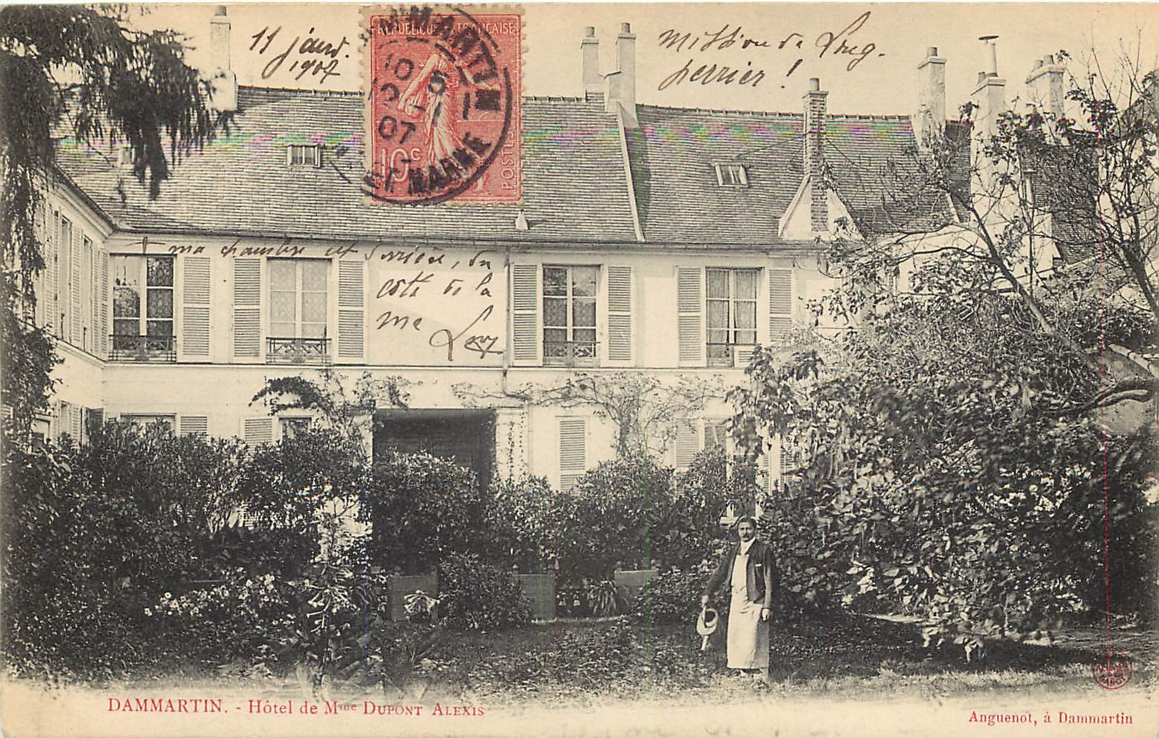 77 DAMMARTIN. Jardinier Hôtel de Dupont Alexis 1907