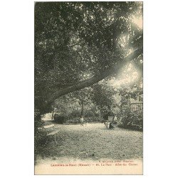 carte postale ancienne 34 LAMALOU-LE-HAUT. Allées des Chênes Parc