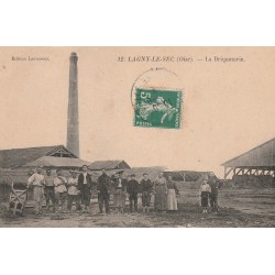 60 LAGNY-LE-SEC. Ouvriers à la Briqueterie 1909