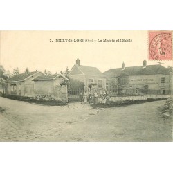 60 SILLY-LE-LONG. La Mairie et l'Ecole 1906