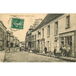 77 DAMMARTIN-EN-GOËLE. Quartier Saint-Jean magasin de cycles Raveaud 1911