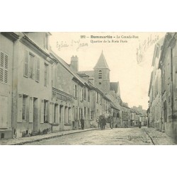77 DAMMARTIN-EN-GOËLE. Quartier de la Porte Paris et Marbrerie sur la Grande Rue 1906