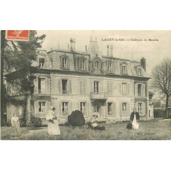 60 LAGNY-LE-SEC. Les Employés et chiens du Château de Meslin 1911