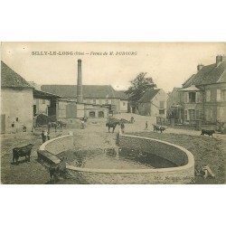60 SILLY-LE-LONG. Ferme de Dubourg avec vaches et chevaux à la Mare 1916