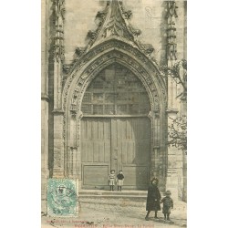 77 DAMMARTIN-EN-GOËLE. 2 x cpa Eglise Notre-Dame Portail et Rétable