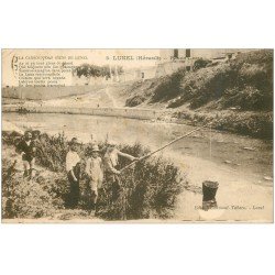 34 LUNEL. Jeunes Pêcheurs d'Ecrevisses Pesca Luna 1929