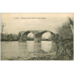 carte postale ancienne 34 LUNEL. Pont sur Vidourie 1915