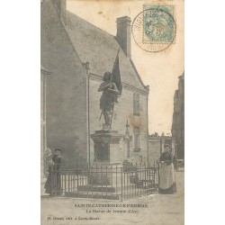 37 SAINTE-CATHERINE-DE-FIERBOIS. Statue de Jeanne d'Arc animation 1906