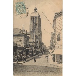 37 TOURS. Commerces rue des Halles et Tour Horloge 1907