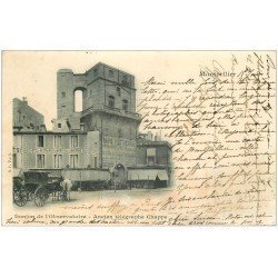 carte postale ancienne 34 MONTPELLIER. Ancien Télégraphe Chappe 1901 Hôtel Restaurant du Nord
