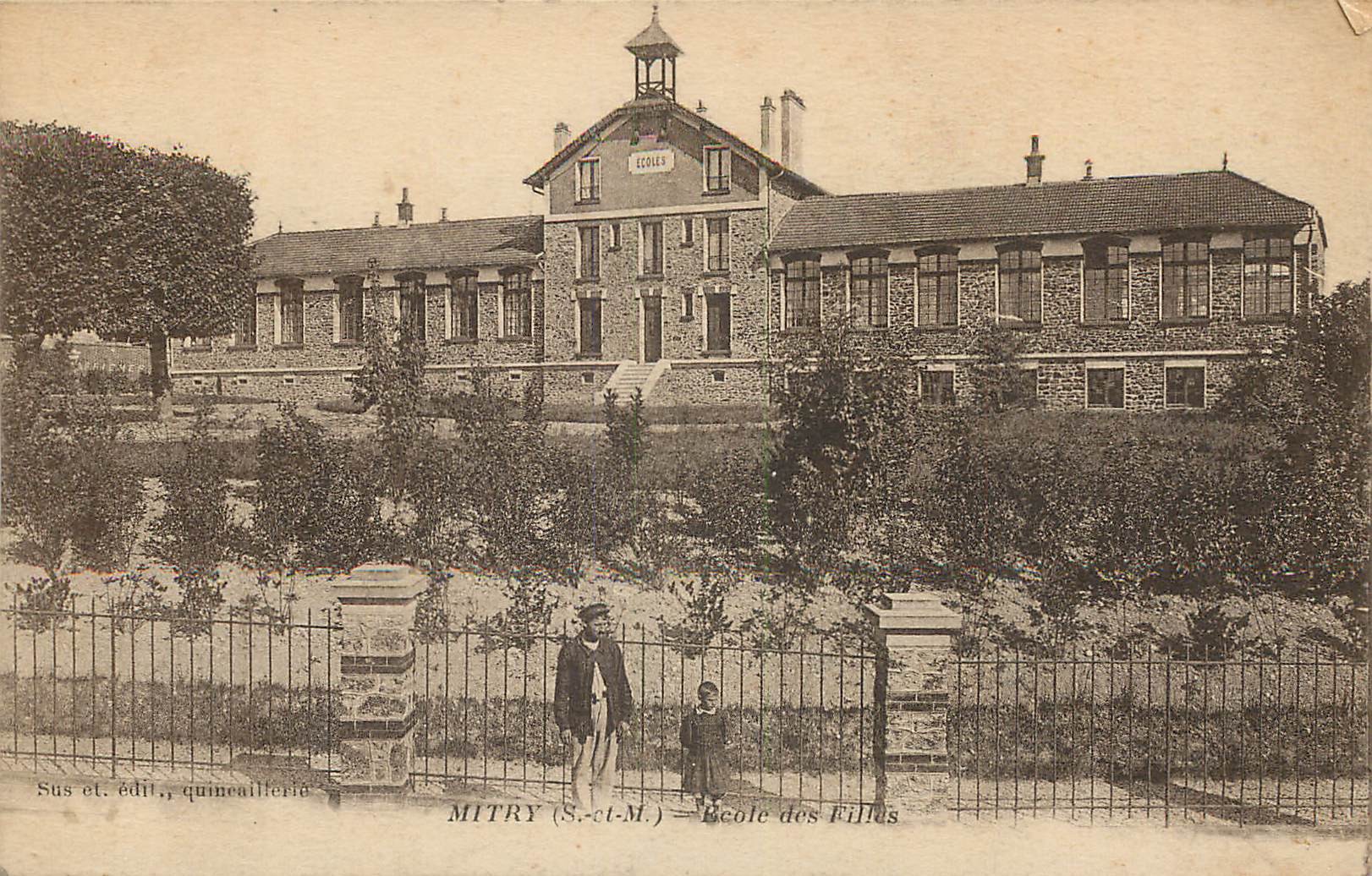 77 MITRY MORY. Ecole des Filles tampon militaire 1916