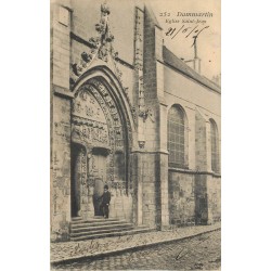2 x cpa 77 DAMMARTIN EN GOËLE. Eglise Saint-Jean 1905 et Autel Verrière 1911