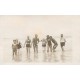 40 MIMIZAN PLAGE. Rare Photo cpa groupe de Baigneurs vers 1933