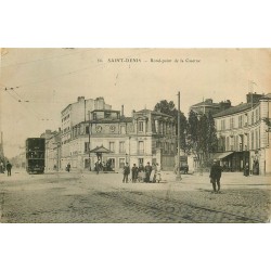 93 SAINT-DENIS. Tramway à Impérial au Rond-Point de la Caserne 1910