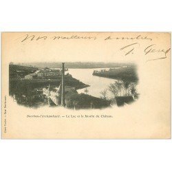 carte postale ancienne 03 BOURBON L'ARCHAMBAULT. Lac et Moulin du Château vers 1900