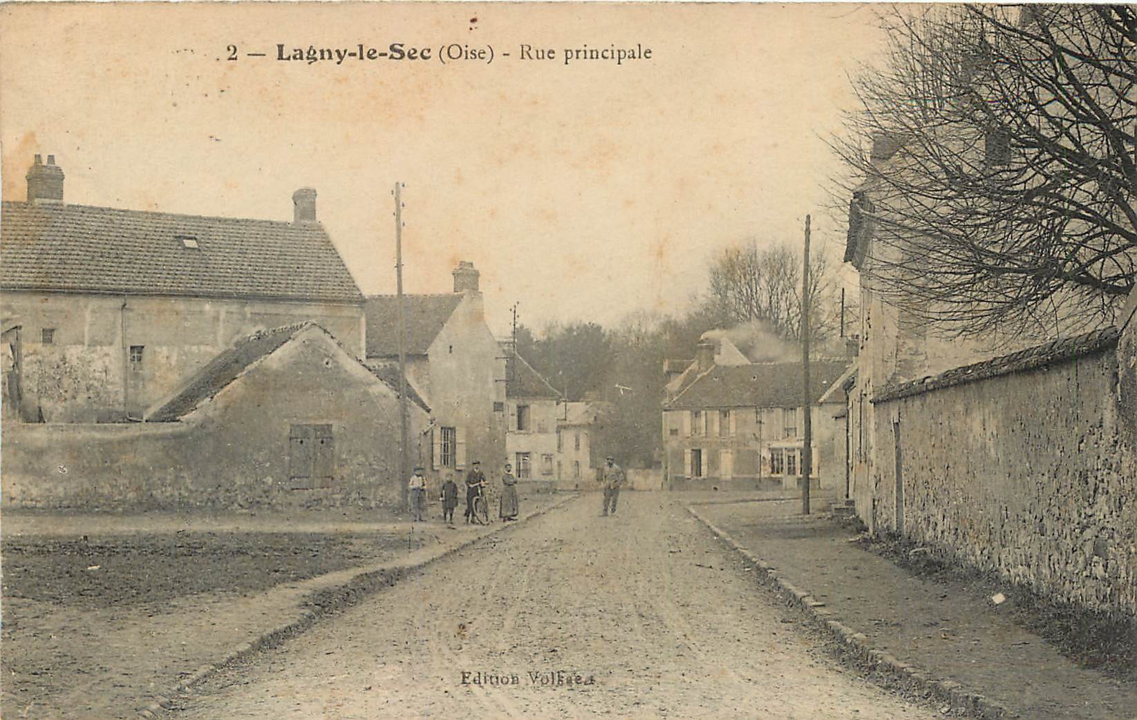 60 LAGNY-LE-SEC. Rue principale animée 1939