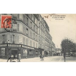 92 LEVALLOIS-PERRET. Charcuterie Roussel Place du Marché 1909