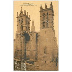 carte postale ancienne 34 MONTPELLIER. Cathédrale entrée 1931