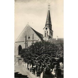 77 DAMMARTIN EN GOËLE. 2 x photos cpsm petit format Eglise Notre-Dame 1958 & Tombeau Antoine de Chabannes