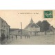 60 LAGNY-LE-SEC. Café Richard vins sur la Place animation 1908