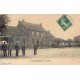 60 PLESSIS-BELLEVILLE. La Gare avec Garde Champêtre et attelages 1908