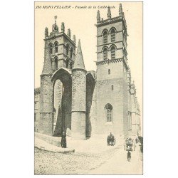 carte postale ancienne 34 MONTPELLIER. Cathédrale façade