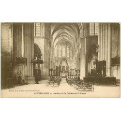 carte postale ancienne 34 MONTPELLIER. Cathédrale intérieur