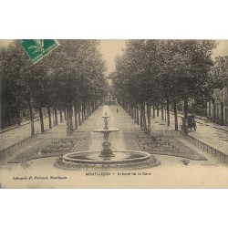 03 MONTLUCON. Square Avenue de la Gare 1911
