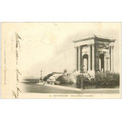 carte postale ancienne 34 MONTPELLIER. Château d'Eau 1901 Aqueduc
